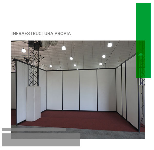 Infraestructura para Exposiciones y diseño de Stand